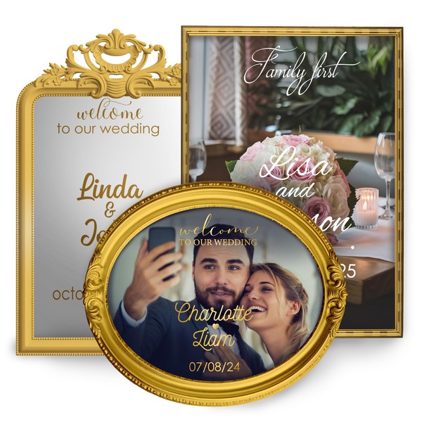 Custom Wedding Decals for Mirrors - Welcome to Our Wedding