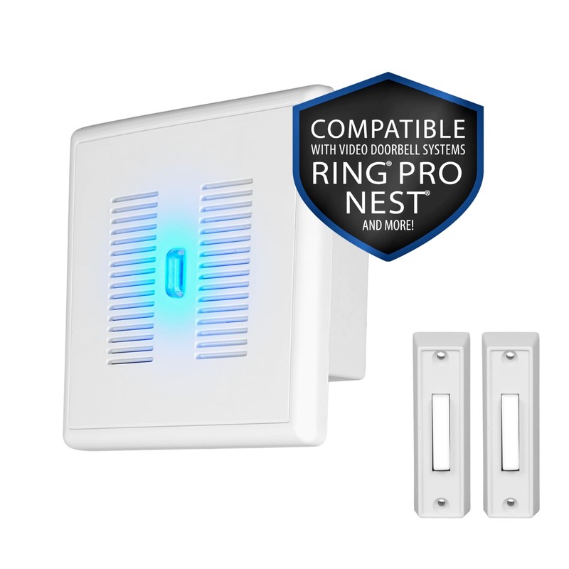 ADA Compliant Video Compatible Doorbell Chime Kit with Strobe (PRCP2AST)
