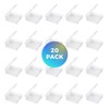 20-Pack Clear Hard Plastic Hinged Lid Storage Containers 2.56"L x