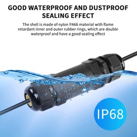 Cable Connector Waterproof IP68 2-5 Pin for Diameter 3-11 mm Connection Sleeve Earth Cable Junction Box Outdoor Garden Cable Sleeve (1, Type I 5 Pin)
