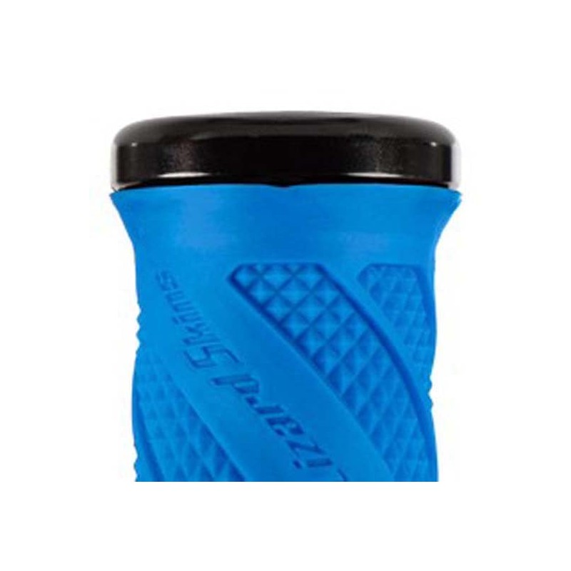 Lizard Skins Wasatch Lock On Grips Lock On Blue/Black 136mm