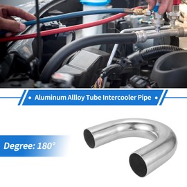 TUCKBOLD 51mm/2"OD 180 Degree U Bend 6061 Aluminum Alloy Tube Intercooler Air Intake Connection Hose Double Flat Head 150mm 5.9" 1mm 0.04"