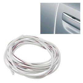 UHANBUT 16Ft (5M) Car Door Edge Guard, PVC Automotive Doors Entry Seal Trim, Anti-Collision Vehicle Door Edge Protective Strip for SUV, Truck, Sedan (White)