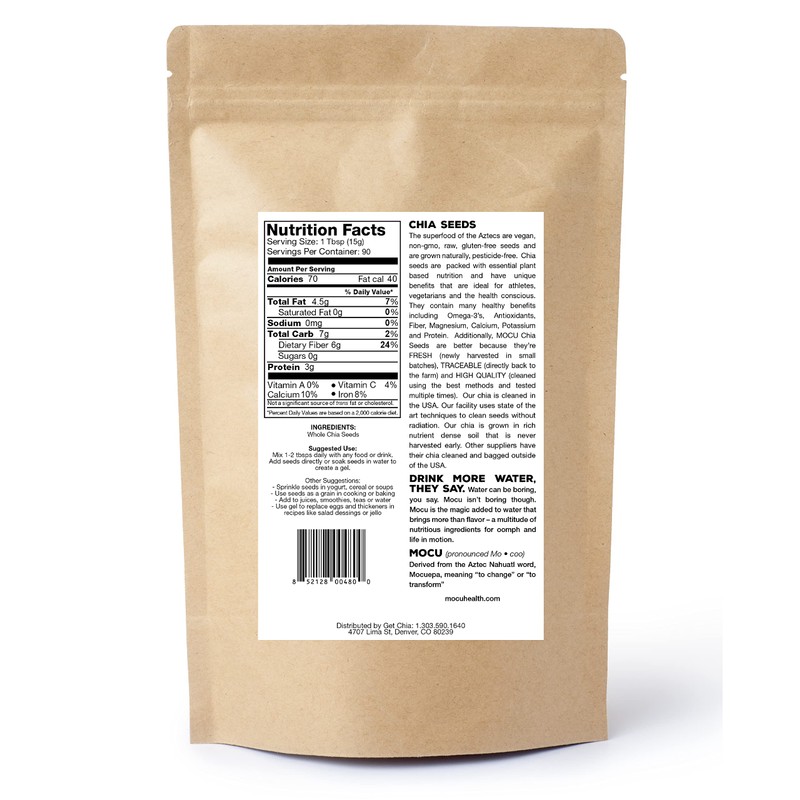 Get Chia Brand BLACK Chia Seeds with 6 TOTAL POUNDS