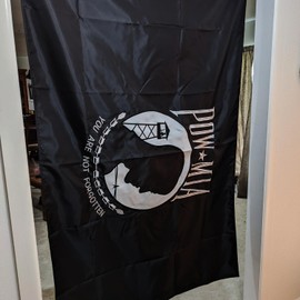 ZEKVY Embroidered Pow Flag 3x5 Outdoor Made in USA - Double Sided Heavy Duty Vivid Color Pow Mia Flag with 2 Brass Grommet