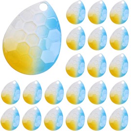 Colorado Blades Spinner Blades Lure Making Kit, 30pcs Colorful Metal Blades Easy Spin Spoons Inline Spinner Walleye Rig Making DIY Fishing Lure Making Supplies for Trout Salmon Bass Fishing