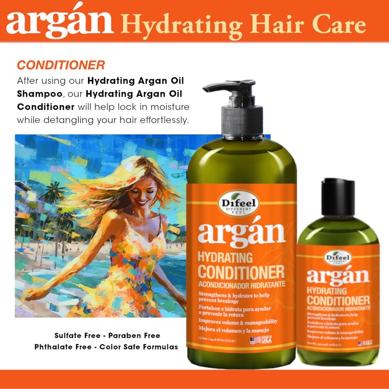 Difeel Hydrating Shampoo & Conditioner Dual Packet 2 oz. -