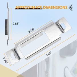 EAORBD RV Baggage Door Strike Plate, 314301 RV Door Latch Plate RV Luggage Door for Rv Door Latch Strike Plate, for 5Th Wheels, Camper, Travel Trailers and Motorhomes (Silver（1）)