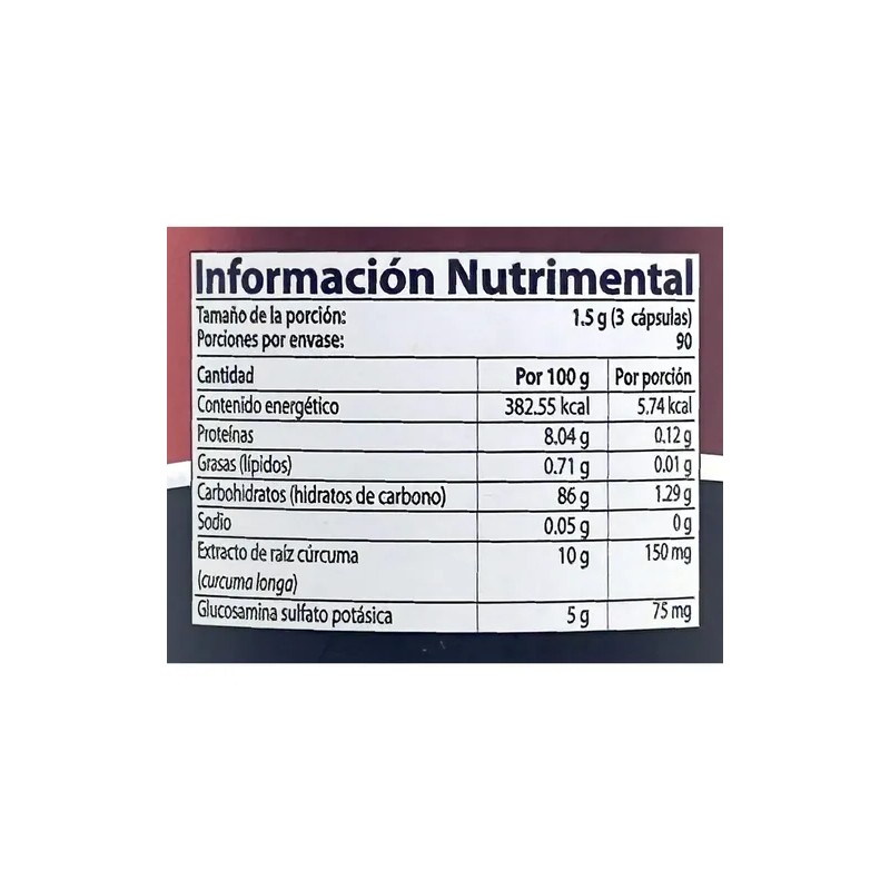 Natural Health Curcuma 270 Caps Sabor Sin Sabor