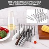 Astero Retractable Stainless Steel Pot Lid Organizer, Adjustable Lid Holder