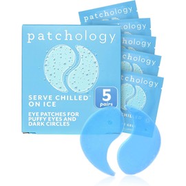 Patchology - Parches de mascarilla refrescante para debajo de los ojos con péptidos, aceite de mora y bakuchiol - 5 pares
