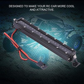 RC Roof Light Bar, 44 LED Metal Roof Light Bright Lamp Bar Remote Control Accessory for 1/10 RC Crawler