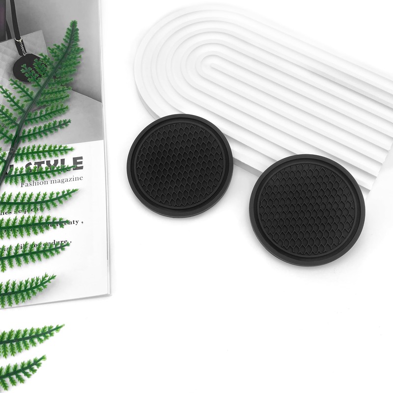 Desenda 2 PCS Car Cup Holder Coasters 2.76 Inch Non-Slip