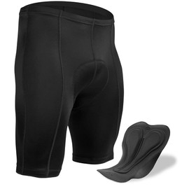 AERO|TECH|DESIGNS | Men's Century Padded Cycling Shorts | Tall Inseam | Medium | Black