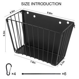 Rabbit Hay Feeder, with Heavy-Duty Metal Frame， Hay Holder for Rabbits - for Rabbits， Bunny, Guinea Pigs, Chinchillas， 9.6x4.5x6.3 inch
