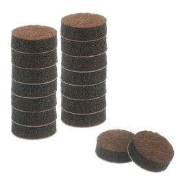 uxcell Furniture Pads, 16Pcs 0.6" - Round Self Adhesive Felt Furniture Pads, Floor Protectors for Furniture Feet Chairs Legs Hardwood Floors (Brown)