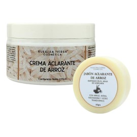 Kit Aclarante Rostro/axilas/entrepiernas Jabon Y Crema Arroz