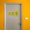 Portrait Round Plus No Fireworks Allowed Wall or Door Sign