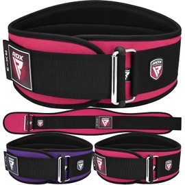 RDX Women Weight Lifting Belt 6.5” Curved Padded Back Lumbar Support, Fitness Training, Core Exercise Workout Bodybuilding Powerlifting Deadlifts Squats, Ladies Home Gym Equipment