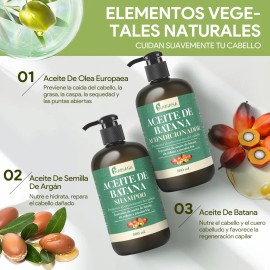 Aceite De Batana Shampoo Y Acondicionador Cuidado De Cabello