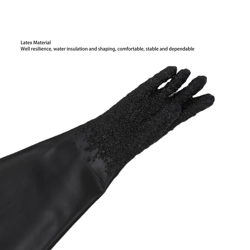 Pyhodi 1 Pair Sandblasting Gloves with Particle, 25.6in/65cm Wearproof Latex