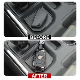 JeCar Key Fob Cover Zinc Alloy Key Case with Keychain Compatible with Chevy Silverado/GMC Sierra/Suburban/Tahoe/GMC Yukon 2020-2024 & Colorado 2023-2024, 5 Buttons Smart Key