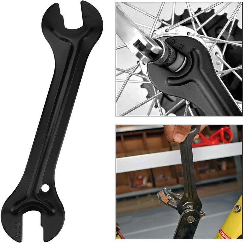 Shallho 2 Pcs Bicycle Hub Cone Wrench Wheel Hub Pedal