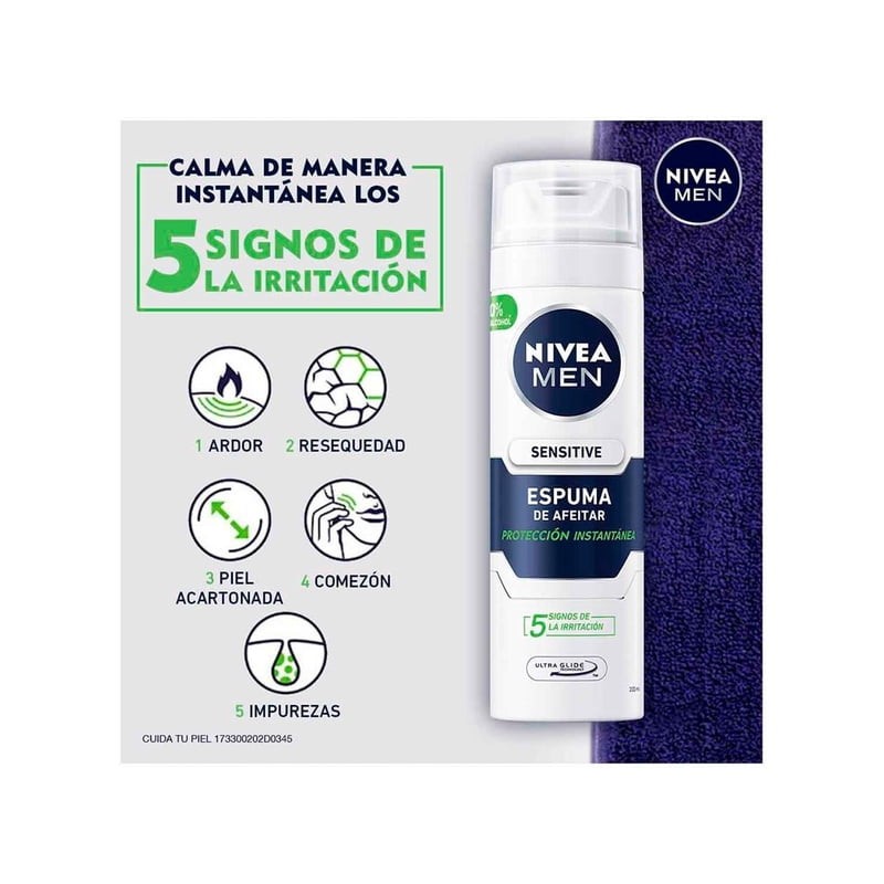 Espuma de afeitar NIVEA MEN sensitive 200 ml