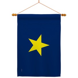 Republic of Texas 1836–1839 House Flag - Dowel Set Americana US Historic July Memorial Veteran Independence United State American - Banner Small Garden Yard Gift Double-Sided Made in USA 28 X 40