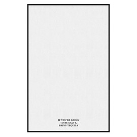 Santa Barbara Design Studio Kitchen Towels Soft Cotton Linen Blend White and Black Overlock Tea Towel, 28" x 18", Bring Tequila