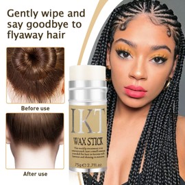 Hair Wax Stick Hair Frizz Hair Styling, Hair Wax Stick Styling for Flyaways, Non-Greasy Hair Pomade Stick for Wigs, Hair Strands, Baby Hair Fixing