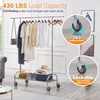 LiaMeE Heavy Duty Clothing Racks for Hanging Clothes, Adjustable Rolling
