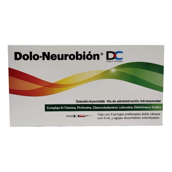 Dolo Neurobion Dc Caja Con 3 Jeringas Prellenadas Doble Cáma