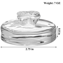 Okllen 9 Pack Glass Fermentation Glass Weights for Large Wide Mouth Mason Jars Easy Grip Handle, Dishwasher Safe