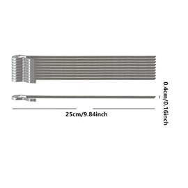 Skewer Rack Set Stainless Steel Skewers Needle Cage Kebab Maker Grill Rotating Meat Forks Grill Cage Kit BBQ Grill Cage Roaster Rotisserie for Kitchen Outdoor Tools(25cm)