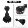 VekAuto 5 Speed Manual Shift Knob with Boot Cover Compatible