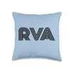 RVA Richmond VA Retro Design Throw Pillow