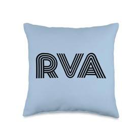 RVA Richmond VA Retro Design Throw Pillow
