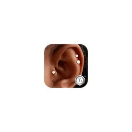 Adramata Pack of 3 16G Helix Piercing | G23 Titanium Labret | Internal Thread Tragus/Conch Earrings | Hypoallergenic Lip Piercing | Cartilage Conch Earrings Piercing Ear 6/8/10 mm | 3 x Single Plugs