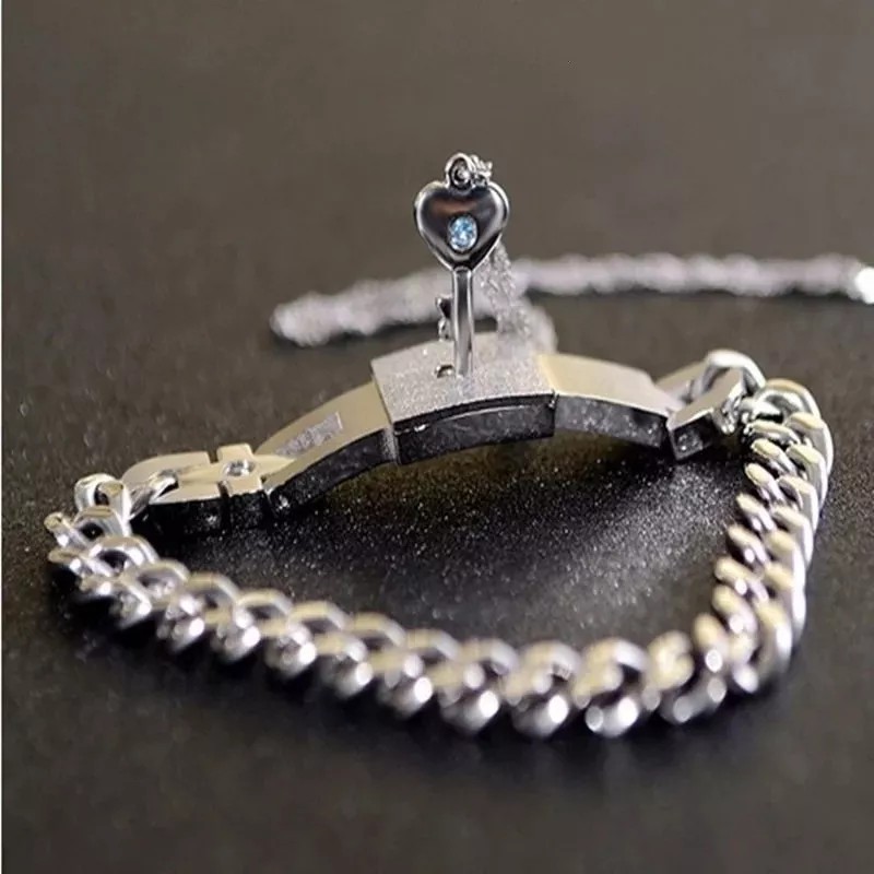kh Pulsera Y Collar Llave Regalo Novio Pareja San Valentin