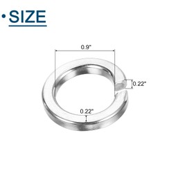 sourcing map M22 Split Lock Washer, 10Pcs 316 Stainless Steel Spring Lock Washers Metal Split Ring Washer for Screw Bolts Machinery