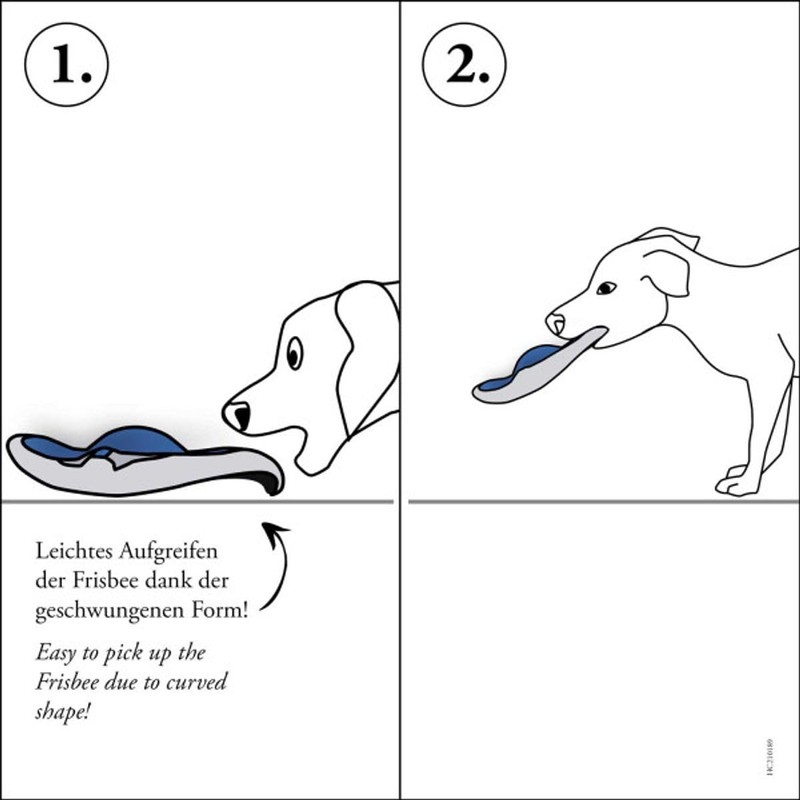 HUNTER Hundespielzeug Sansibar Morsum Frisbee blau/grau, 22 cm