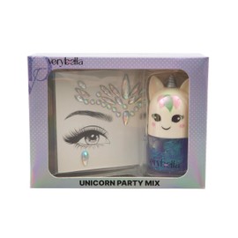 Very Bella Unicorn Party Mix Set – Glitter Roll-On Gel & Diamond Face Stickers for Kids – Magical Makeup for Girls – Party & Playdate Accessory Kit – Ages 6+