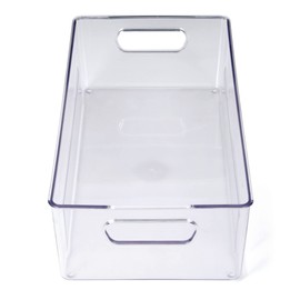 Copco Clear Storage Bin, 13.9 x 7.4 x 4.05-Inch, for Kitchen, Fridge, Pantry, Laundry, and More