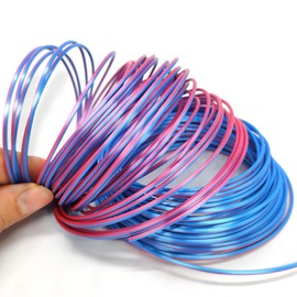 YOUSU Two-Tone Silk PLA Filament 1.75 mm, Dual Colour PLA 3D Printer Filament 2 x 10 m Sample, Dimensional Accuracy +/- 0.03 mm (Silk Pink/Blue)