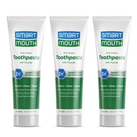 SmartMouth Premium Zinc Ion Toothpaste, Cavity Help, Mild Mint, 6 oz, 3 Pack