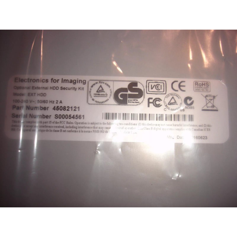 EFI Electronics for Imaging Inc (EFI) Optional External HDD Security