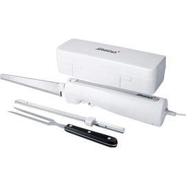 Steba Elektromesser, ergonomisches Gehäuse für eine komfortable Bedienung, inkl. Universalmesser & Brotmesser, Aufbewahrungsbox & Edelstahl- Fleischgabel, EM 3