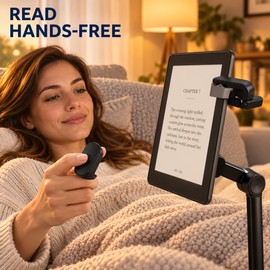 2-in-1 Wireless Page Turner Remote for Kindle and E-Readers with Camera Trigger, USB-C Charging