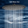 Midanya Round Rainfall Shower Head High Pressure Stainless Steel Waterfall
